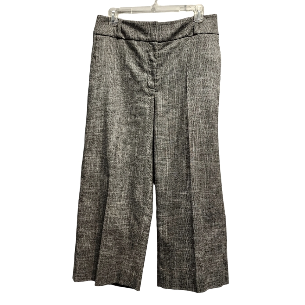 White House black market gray the wide leg crop pants 10s